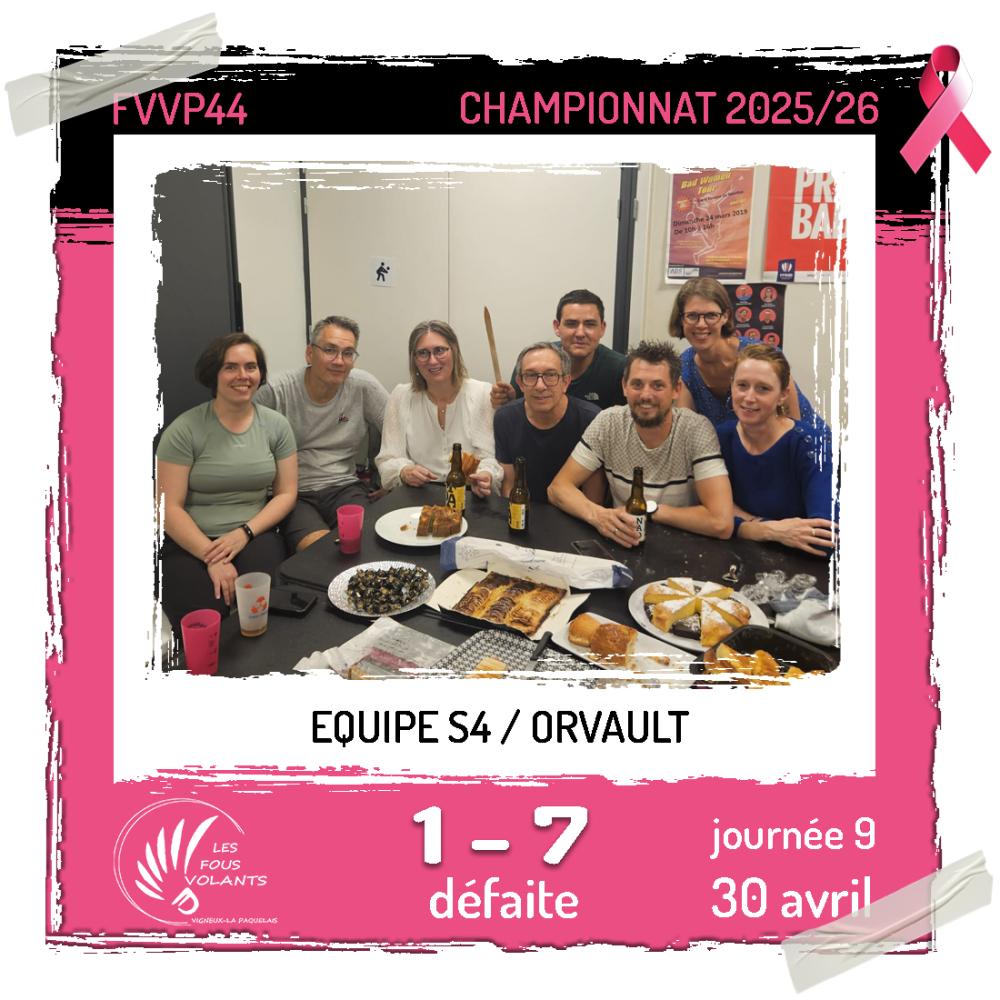 Rencontre J9 de la S4 : Vigneux contre Orvault (défaite)